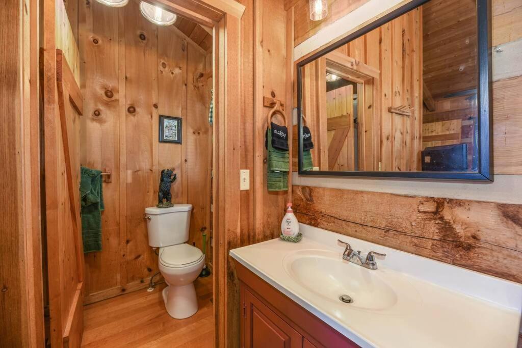 View! Cozy, Private, Fireplace, Hot Tub Log Cabin, Honeymoon! Севьервилл Экстерьер фото