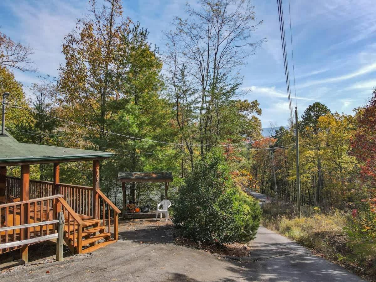 View! Cozy, Private, Fireplace, Hot Tub Log Cabin, Honeymoon! Севьервилл Экстерьер фото